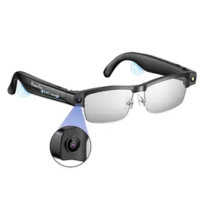 Camera Glasses, Smart Glasses with Camera and Bluetooth for Men/Women 8MP 4K HD Video Recording Anti-Shake 32G Support Chart GPT,WiFi,AI Voice Assistant,Translate,Music Device Electronic Magnetic Mics Wearable