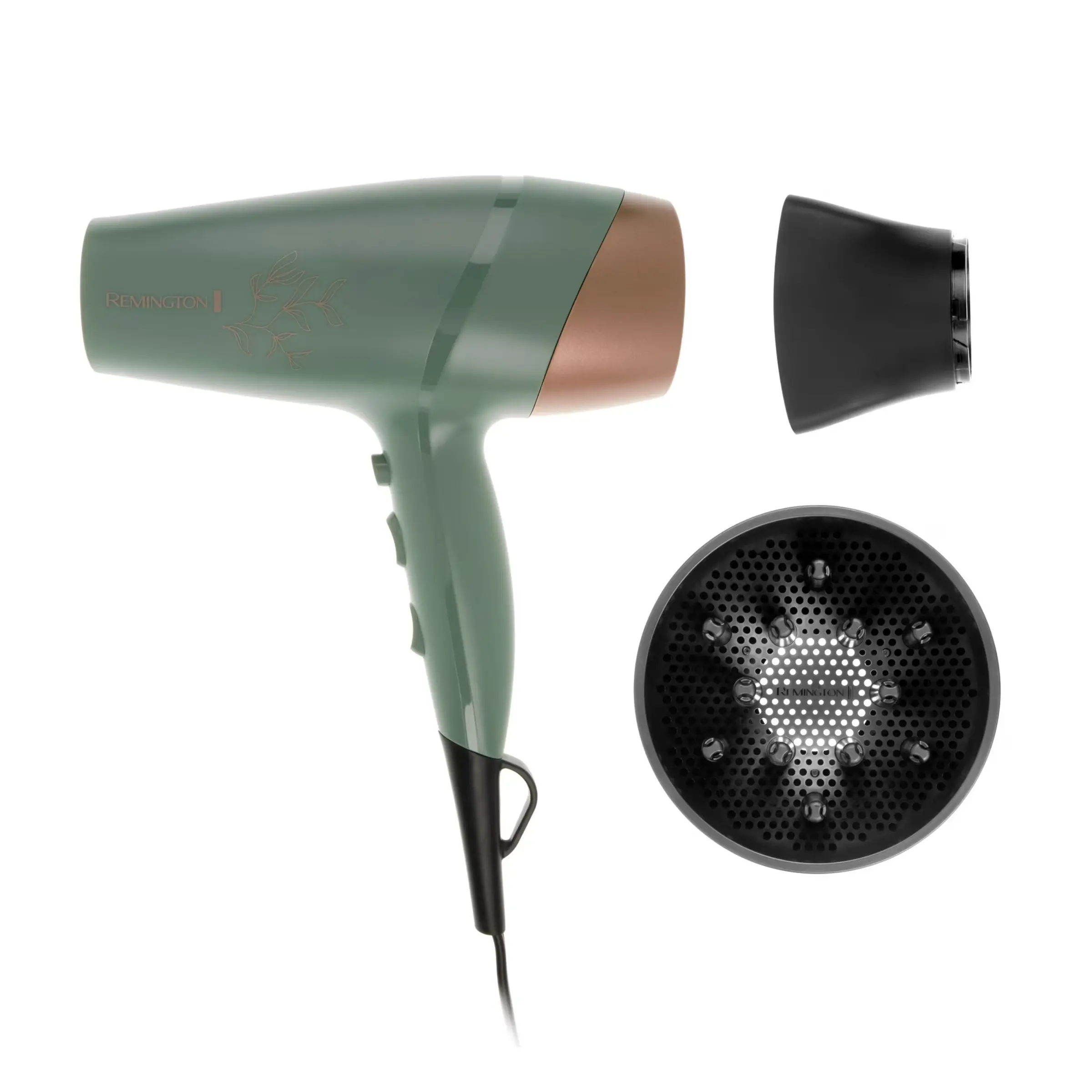 Remington Hair Dryer, Ceramic, 6 Heat Settings, Cool Shot, Green