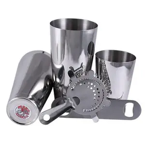 Stainless Steel Bar Set, Classic Kitchenware & Bar Utensils with Speed Bottle Opener and Cocktail Shaker