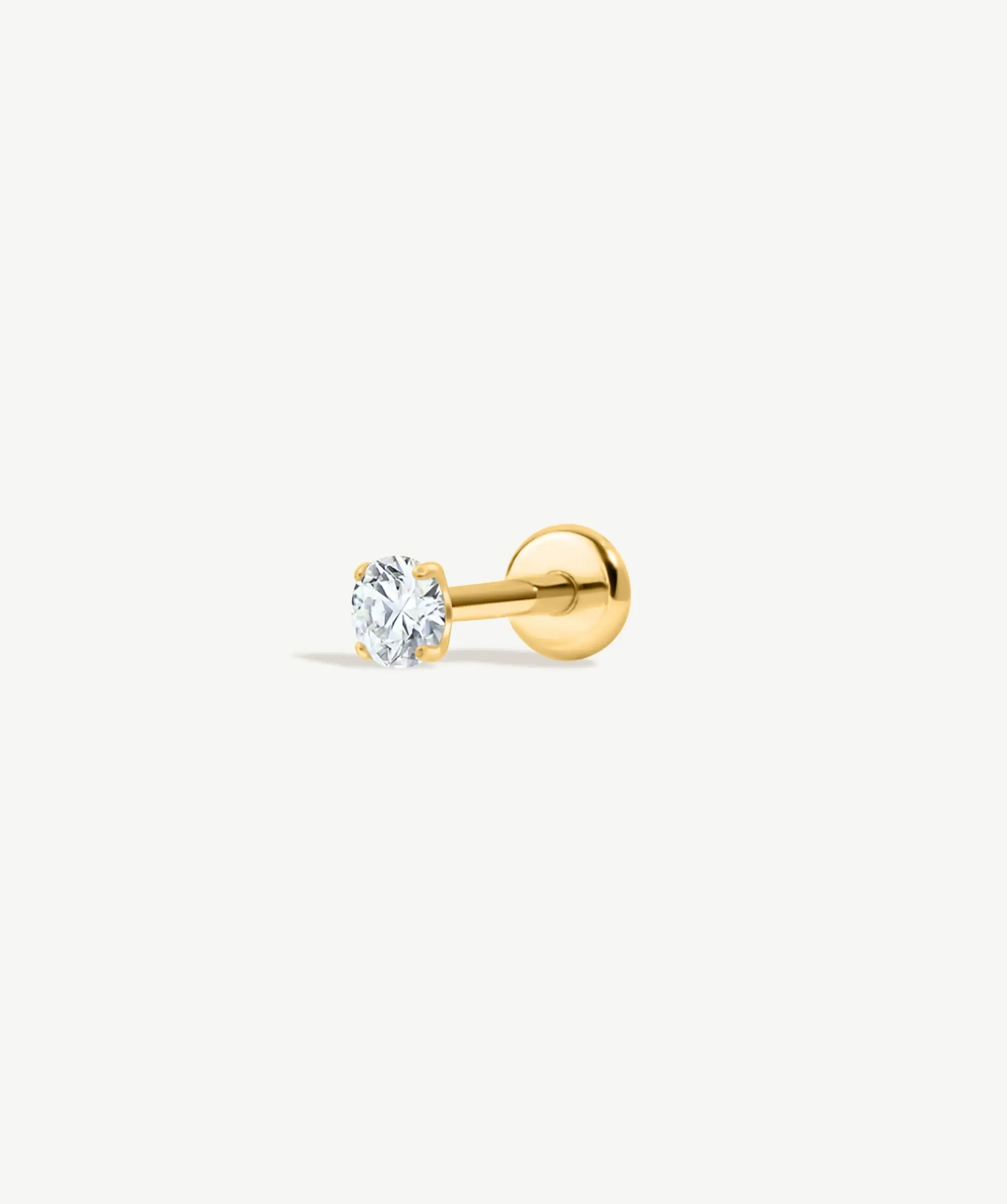 Solitaire CZ Flat Back Stud Solitaire CZ Flat Back Stud