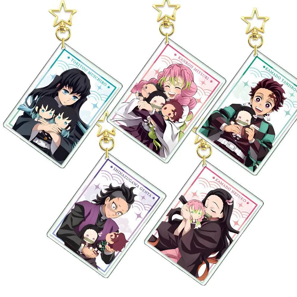 New Demon Slayer doll toy Kimetsu No Yaiba 6cm Acrylic Double Side Bracket Model Gifts Character model  Fans Xmas Gift