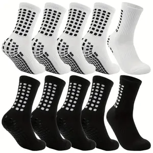 1/5/10/20 Pairs Football Socks for Girls Boys Sports Socks Towel Bottom Grip Socks Soccer Basketball Skateboard Rugby Exercise Athletic Socks Tubesocks(Sheets)