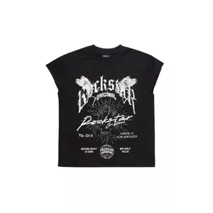 Tally Black Sleeveless Graphic T-Shirt