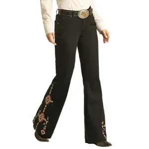 ROCK&ROLL BLACK AZTECA MID RISE TROUSER HW5MD02607