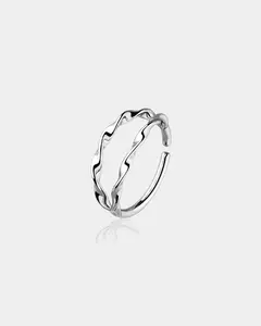 Waved Double Nose Ring Hoop