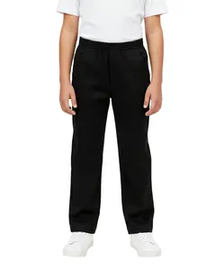 unik Boy's Black Uniform All Elastic Waist Pull-on Pants 4-16 BU03