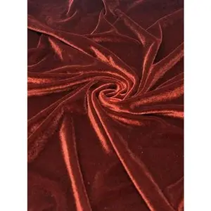 Rust Stretch Velvet