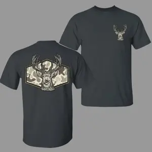 Deer Hunting Shirt, Camo Hunter T-Shirt, Hunting Graphic Tee, Gift For Hunter Dad, Outdoorsman Gift, Hunting Season Outfit