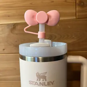 Bow Ribbon Straw Toppers covers straw  toppers straw  cover storage pocket flower design tumbler accessories glass can stanley drinkware accessory outdoor sport reusable dustproof
