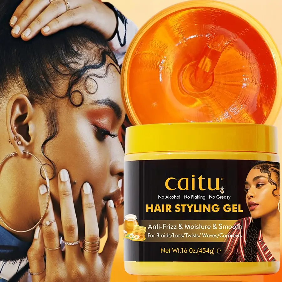 454g/16oz, Extra Hold Conditioning Gel, Styling Hair Gel, Braiding Gel, Haircare, non-flaking gel for Braids, Twists, and Frizz Control, Firm, non-greasy, Softens and Moisturizes Hair