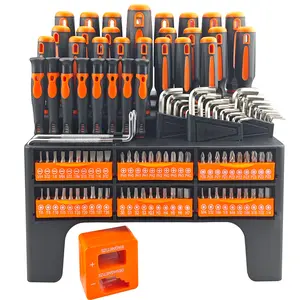 125-Piece Magnetic Screwdriver Set, Plastic Grade, Men's Tools