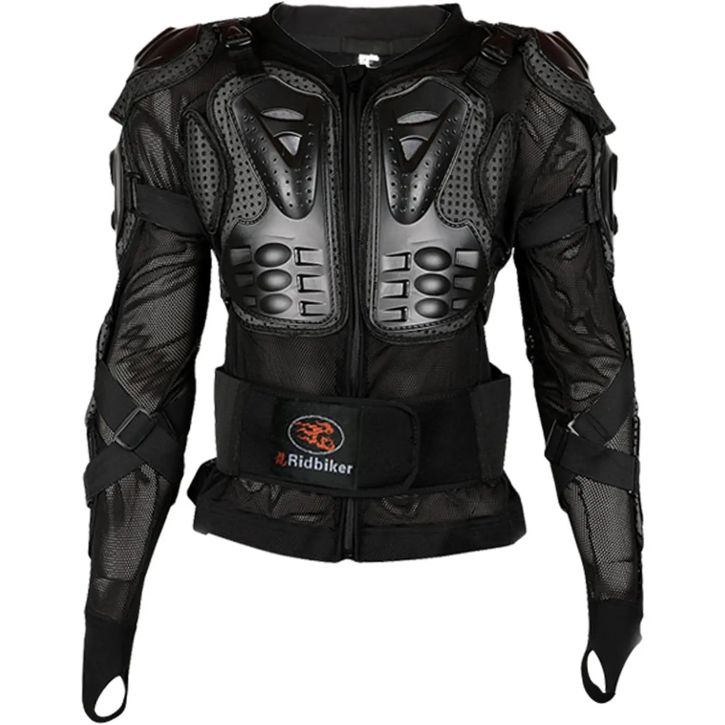 Motorcycle Full Body Removable Armor Protector - Racing Gear Jacket with Breathable Mesh, PP Shell, Spine & Chest Protection for Motocross Rides (Black, M)