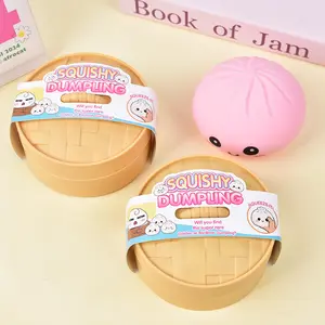 This adorable, soft steamed bun toy features a smiley face and is made from squishy TPR material for stress relief. Packaged in a random color, it's a perfect gift for kids-great for Easter, parties, and silent fidget fun.