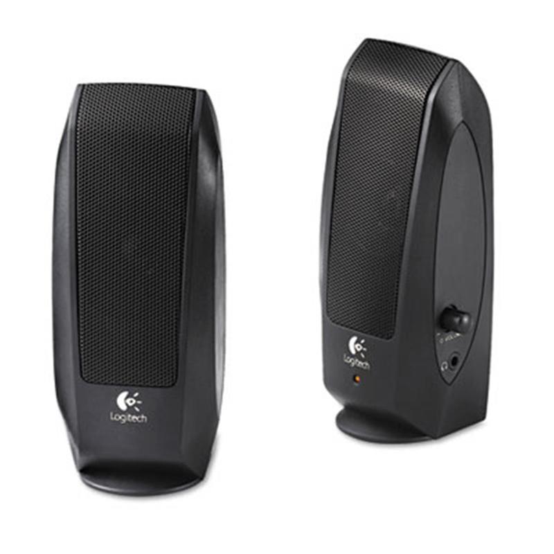 Logitech S-150 USB Digital Plastic Audio Speaker System for Dogs, 2 x Satellite Bases, USB Cable Included, ROHS-Certified, Stereo, Volume Control, PC & Laptop-Compatible, 20kHz Frequency Response, Compact Light Design, No Batteries Required