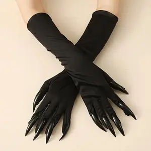 Costume Long Animal Claw Gloves, 1 Pair Scary Stretchy Gloves for Women, Party Accessories for Cosplay, Costume Party, Halloween