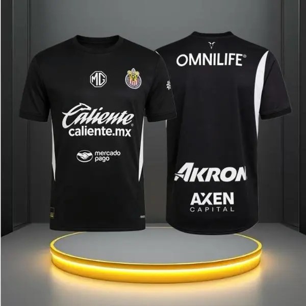 24 25 Mexico LIGA MX Chivas de Guadalajara Goalkeeper Away Short Sleeve Soccer Jersey Black