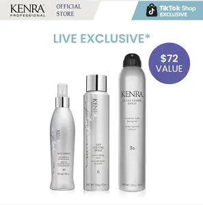 Kenra Platinum Dry Texture Spray 6 & Platinum Hot Spray 20 & Ultra Freeze Spray 30