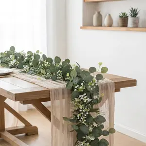 4/8 Pack Artificial Eucalyptus Garland, 5.9FT Faux Greenery Vines for Wedding Arch, Mantle, Wall, Table Centerpiece, Party & Home Decor