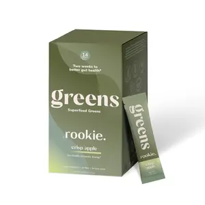 Rookie Superfood Greens - 5g Fiber Per Serving - Delicious Daily Greens Mix Chlorella Spirulina & Ashwagandha - Digestive Enzymes Probiotic Blend - Fiber Supplement - Vegan Gluten-Free Sugar-Free Dairy-Free - 15 Servings or 30 Servings Healthcare Dietary