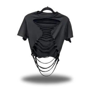 TheDriveClothing Road Rash Black Crop Top 5.0 – Vintage Streetwear Graphic Crop Top, Women’s Oversized Y2K Grunge Biker Fashion Tank, Casual Gym Outfit Cotton Apparel for Women
