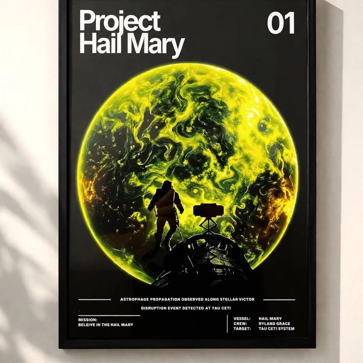 Project Hail Mary Poster | Tau Ceti Astrophage Sci-Fi Wall Art
