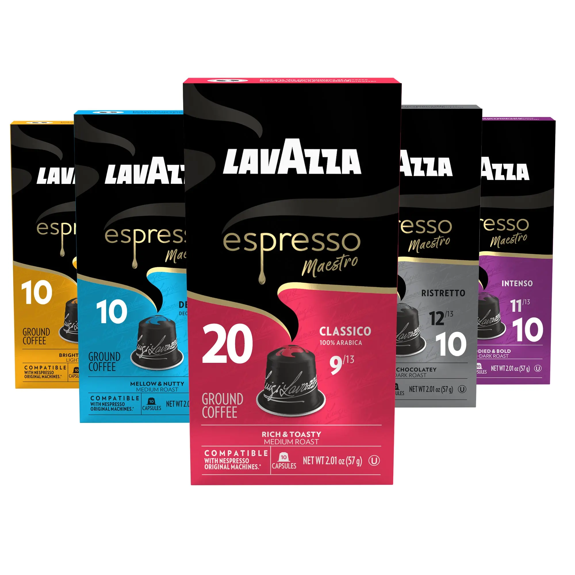 Lavazza Aluminum Original Line Compatible Capsules Variety Pack