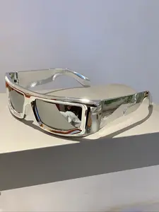 Unisex Fashion Eyeglasses Frame, Electroplated Trendy Design, High-End Decorative Glasses, Stylish and Simple, Perfect for Men and Women, Classic Fashion Glasses, Trendy Frames