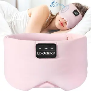 Sleep Mask with Bluetooth Headphones, Ice Silk Sleep Headphones with Bluetooth 5.4,Total Blackout,Soft Sleep , All Night Sleep,