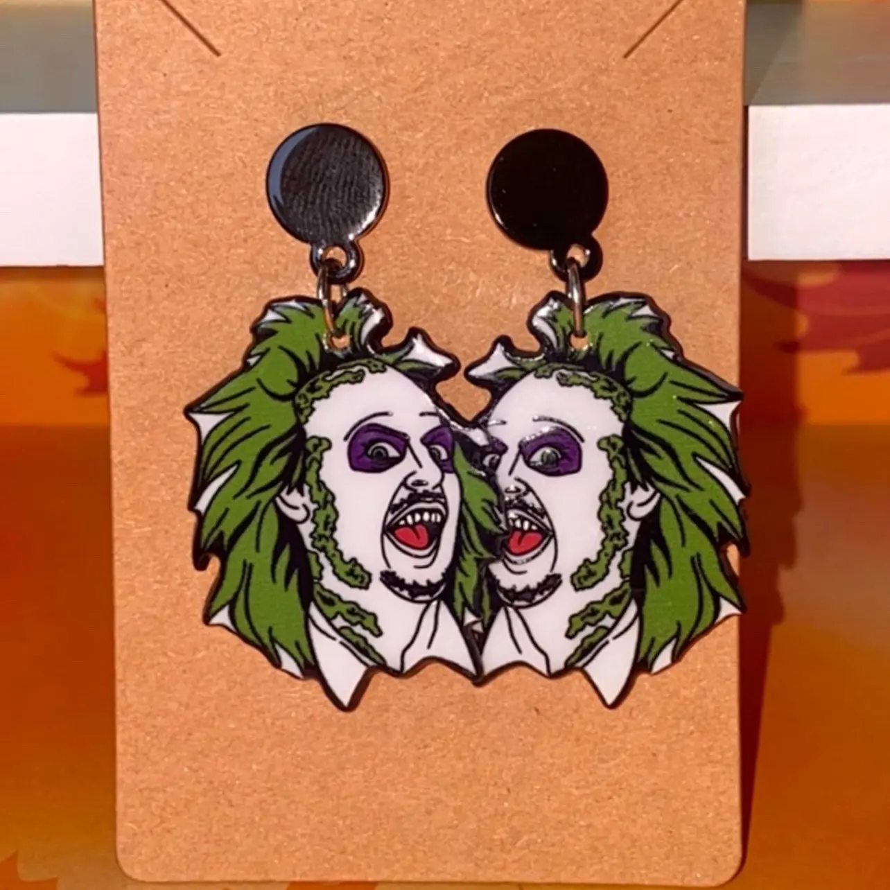Beetlejuice Classic Halloween Horror Movie Earrings Costume Jewelry