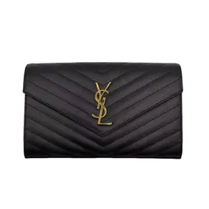 Pre-owned Yves Saint Laurent Calfskin Crossbody Bags Saint Laurent Cassandre Envelope Chain Wallet slb260421