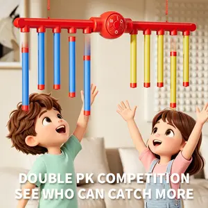 Quick Reaction Challenge Set, Multi-Player Interactive Reflex Trainer, 10 Sticks, Indoor Outdoor Party Game, Christmas Halloween New Year Gift