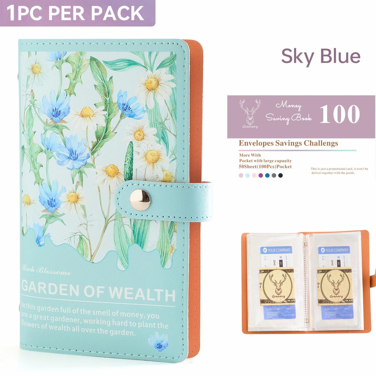 Granary 1/2pcs Vintage Floral BUD Folder-A6 Budget Folder with Large Capacity Cash Envelopes, Soft PU Cover, Financial Planner, Cash Management. Account Books for Easter&Mother's Gift.