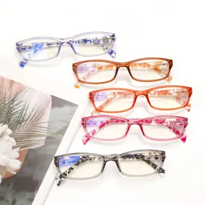 5 Pack Reading Glasses for Women, Blue Light Blocking Computer Readers, Ease Blurry Vision Dry Eyes Anti UV Glare High Quality Eyewear Adjustable Clear