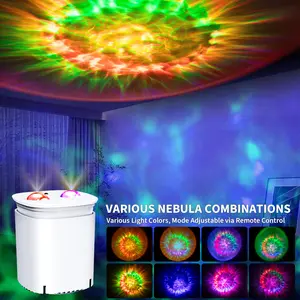 Water Ripple & Aurora Projection Night Light — 2-in-1 Projector (Dual Sunset & Aurora Projection) | USB-Powered | Includes Remote Control | Multiple Lighting Modes | Bedroom Decor, Ambient Lighting, Projector Lamp.