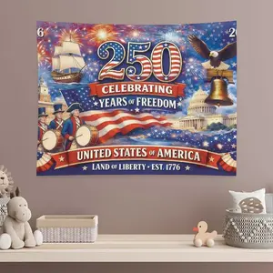 250th Anniversary of Independence Day Commemorative Tapestry — Decorative Wall Hanging for Bedroom, Living Room, or Study