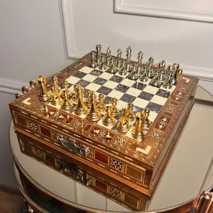 Birthday Gift for Son Custom Chess Set, Handmade Wooden Chess Board Decorative Set, Chess Board Gift for Him Graduation, Gift for Her