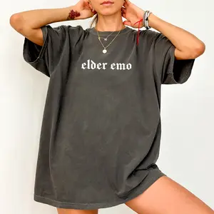 Elder Emo Shirt, Elder Emo Club Graphic Printed Tee, Emo Moms Club Unhinged Shirt, Emo Mama Shirt, Goth Mother Tee, Millennial T-shirt, Comfy Fabric Graphic Tee, Women's Tops, Womenswear, Cotton Fabric Relaxed Fit Chic Style