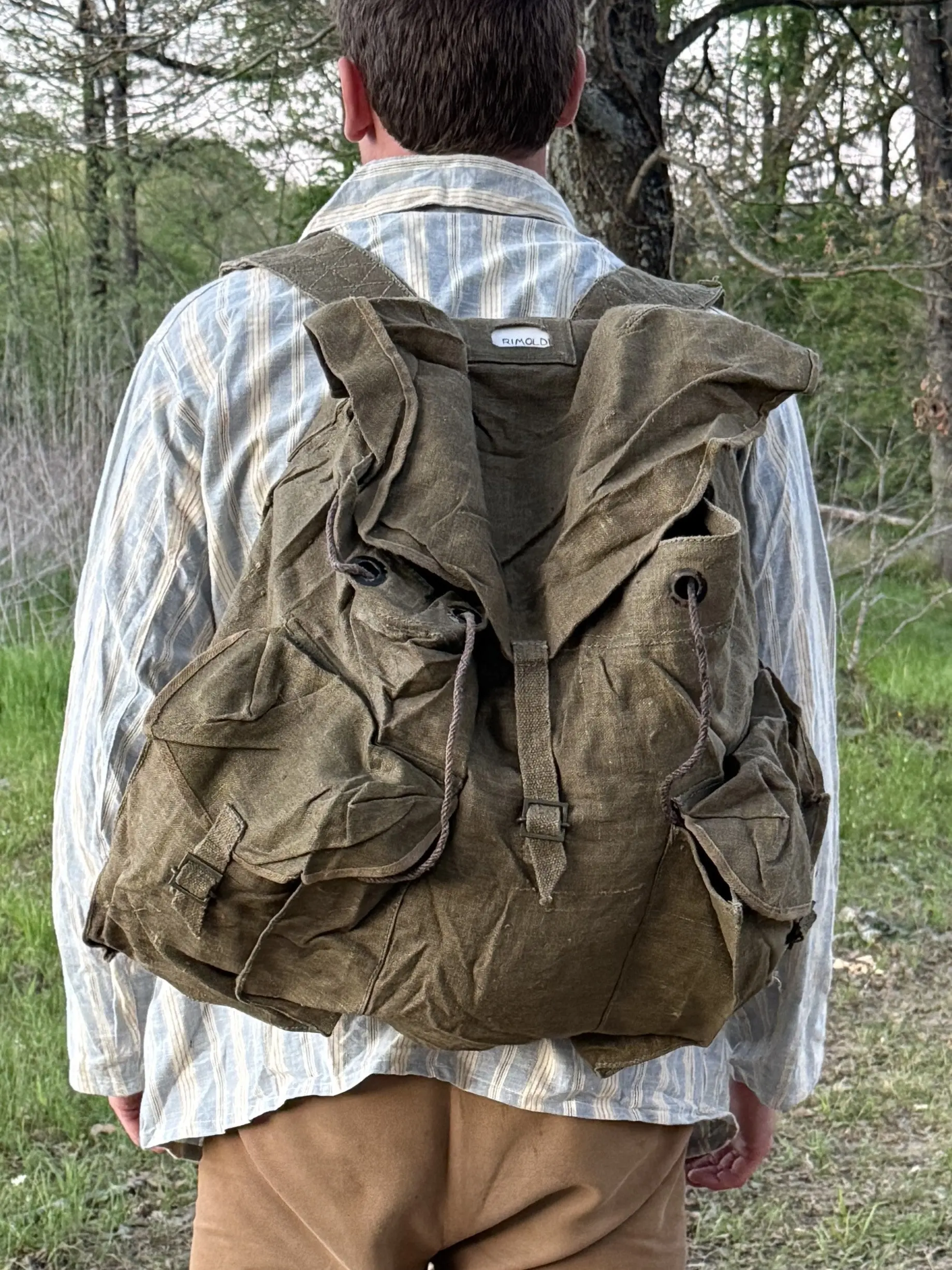 ITALIAN MILITARY CANVAS RUCKSACK