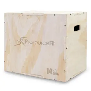 ProsourceFit 3-in-1 Wood Plyometric Jump Box for Plyo & Agility Workouts