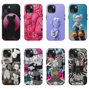 Colorful KAWS COMPANION Fashion Print Patterns Classic Y2K Ins Phone Case for IPhone 17 16 15 14 13 12 11 Pro Max Plus Air Anti Fall Protective Drop-proof Gift Unique Design