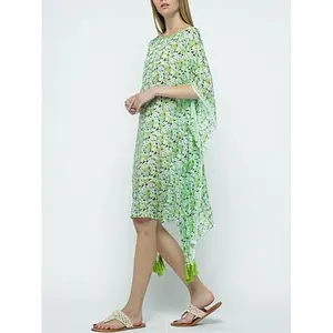 Raj Floral Kisses Tassel Tie Caftan