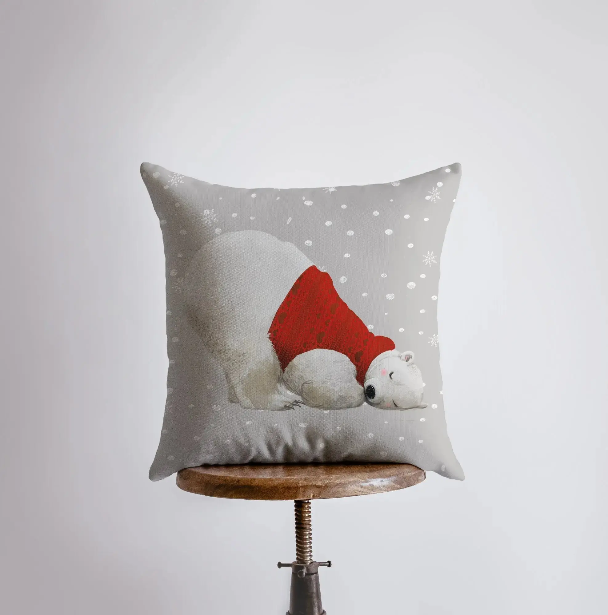 Polar Bear Christmas pillow