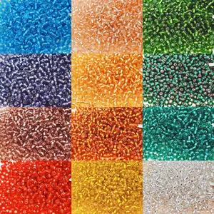 1800pcs DIY Jewelry Making Kit, 12 Colors Glass Seed Beads Set, 3mm Silver Color Beads for Crafting & Weaving Designs, Diy Mix Beads