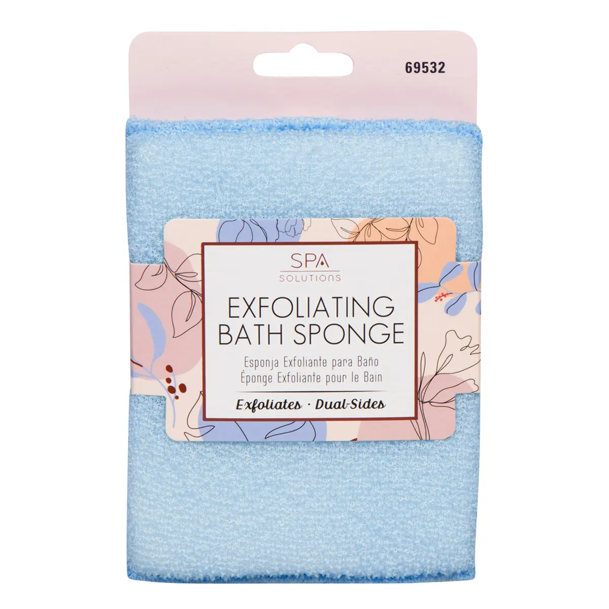EXFOLIATING BATH SPONGE: BABY BLUE