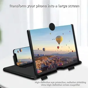 12"Mobile Phone Magnifier - Ultra-HD Screen Magnifier for Easy TV Viewing Orientation for Landscapes Use Eye Protection Full-Screen Mobile Phone Magnification Stand Enhanced Viewing Phone Mount
