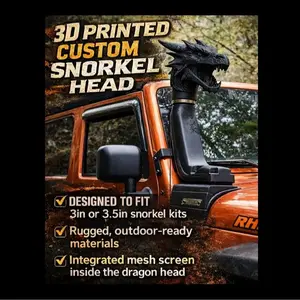 Custom Snorkel Topper - Fits Most 3.5 Inch Snorkels - Take your Off-Road Rig to the Next Level