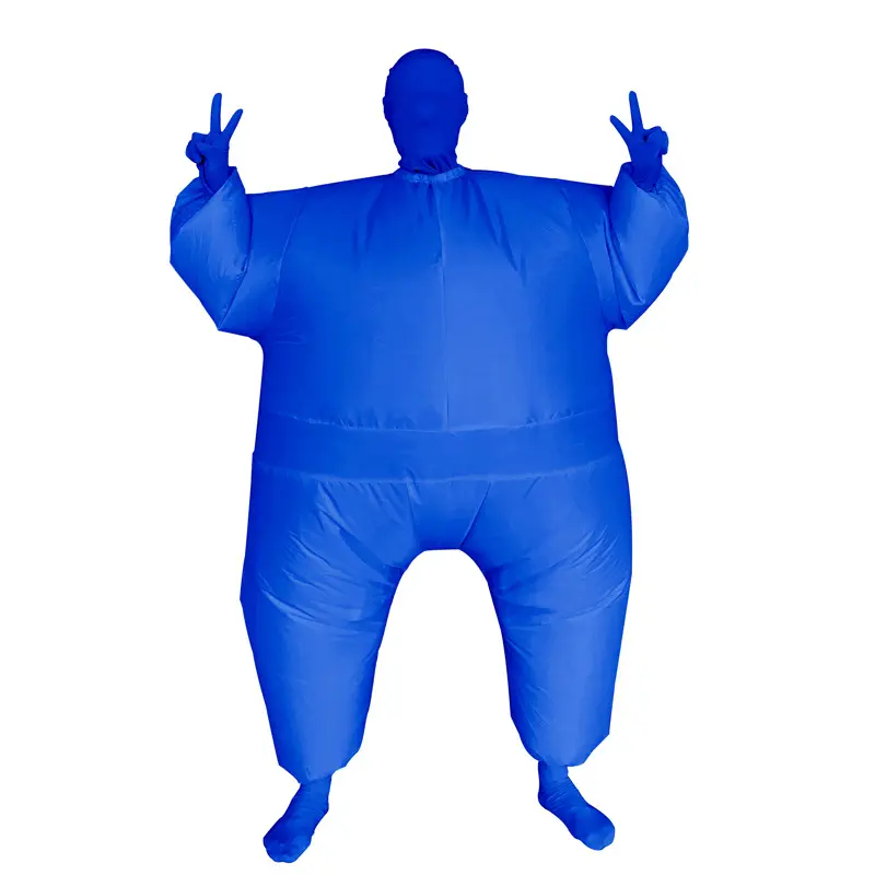 White salmon inflatable suit blue
