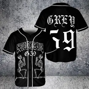 $uicideboy$ Grey Day Streetwear Baseball Jersey HY1677