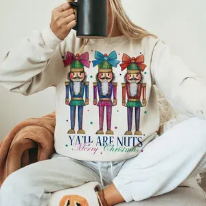 Nutcracker Sweatshirt, Christmas Nutcracker Shirt, Christmas T-shirt, Nutcracker Ballet Tee, Xmas Gift For Women, Holiday Season Outfit KC0