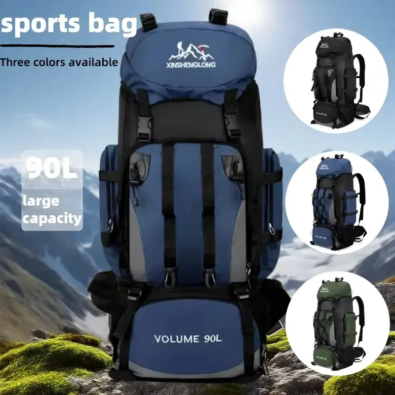 Tactical Backpacks for Men, 90L High-Capacity Water-Resistant Polyester Outdoor Sports Travel Bag for Hiking & Camping, Water Resistant Backpack, Camping Backpack